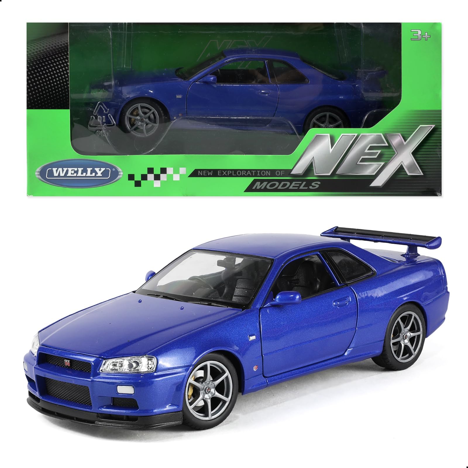 SKYLINE R34 GT-R 1/24 モデルカー Amazon.co.jp: Risopen 日産スカイラインGT-R(R34レースカーモデル1:24